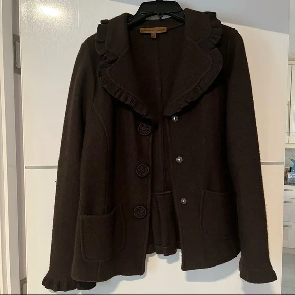 EUC Fenn Wright Manson 100% merino wool button down jacket cardigan sweater - Picture 4 of 10